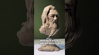 Making Gandalf in clay lordoftherings gandalf claysculpture sculpey [upl. by Neelyar]