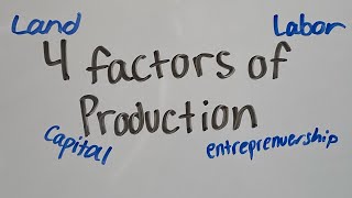 The FOUR FACTORS OF PRODUCTION [upl. by Ynaoj]