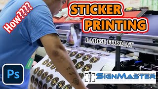 How to print STICKER on Large format printer [upl. by Zined244]