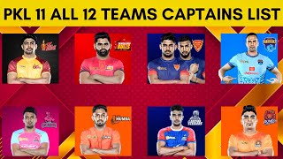 PKL 2024  All 12 Teams Captains List  PKL 11 All Teams Captains amp ViceCaptains  Kabaddi Star [upl. by Ciel]