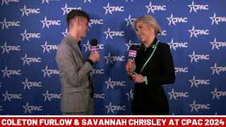 Coleton Furlow amp Savannah Chrisley at CPAC in DC 2024 [upl. by Fabe]