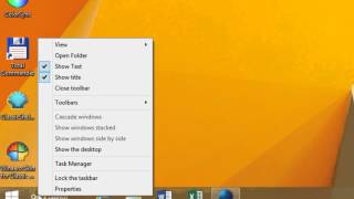 Enable the Quick Launch toolbar in Windows 81 [upl. by Gibrian318]