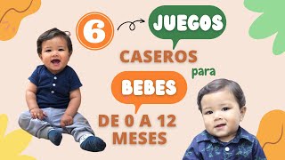 6 JUEGOS CASEROS PARA BEBES DE 0 A 12 MESES  MODULO PARA GATEADORES  Tablero Montessori [upl. by Devan]