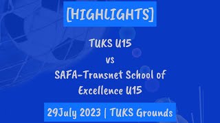 HIGHLIGHTS  TUKS U15 vs SAFATransnet School of Excellence U15  Gauteng Development League [upl. by Cutty]