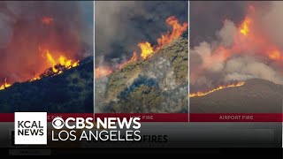 Three fires continue to burn in Southern California [upl. by Torras]