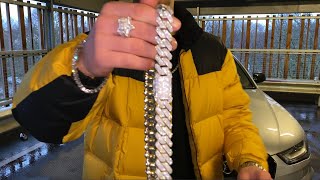 2024 MOST AFFORDABLE ICED CHAIN  Adamans 20MM Monaco Chain [upl. by Davon941]