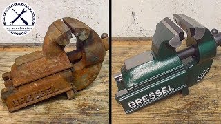 Rusty Deadlocked Vise  Perfect Restoration [upl. by Anoved64]