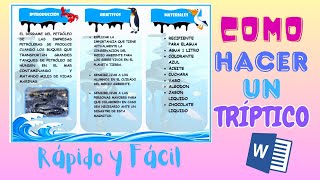 COMO HACER UN TRÍPTICO DE MANERA FACIL RAPIDA Y SENCILLA💖 [upl. by Naitirb]