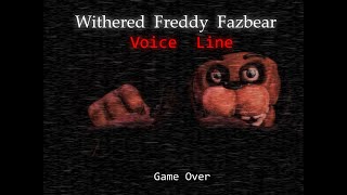 FNAFAcurrateC4D Withered Freddy Fazbear Voice Line Animated Remake [upl. by Thompson777]