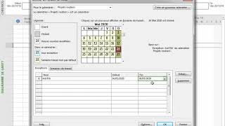 S1Créer un Calendrier dans MS Project 2016 [upl. by Ehpotsirhc915]
