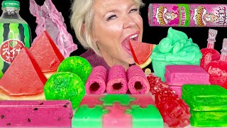 ASMR Watermelon Desserts Warheads Watermelon Soda Takis Lego Jelly [upl. by Dam]