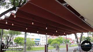 PERGOLA RETRACTIL CUBIERTA EXTENSIBLE ARQUITENSO SAS CALI COLOMBIA [upl. by Marino]