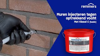 Muren injecteren tegenoptrekkend vocht met Kiesol C basic [upl. by Margy]