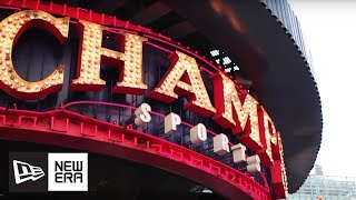 Man on the Street at Champs Sports Whats Your Game  New Era Cap [upl. by Menides]