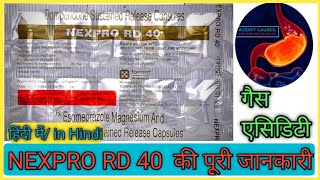 Nexpro Rd 40  पूरे जानकारी हिंदी में  Esomeprazol Magnesium and Domperidone sustained Capsules [upl. by Coyle532]