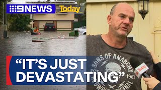 Queensland streets swallowed by rising flood waters  9 News Australia [upl. by Nnaeed]