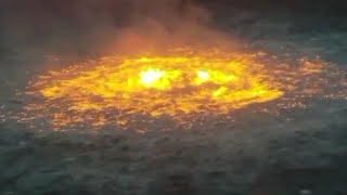 Video shows fire in Gulf of Mexico after gas pipeline rupture  ABC7 [upl. by Chao]