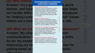 Customer Service Interview Questions and Answers [upl. by Ahtamas]