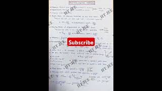 Kinematics I short notes JEE Physicsiit [upl. by Aselehc]