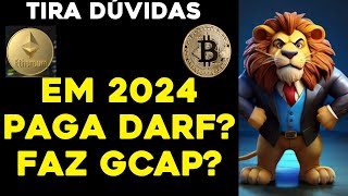 LUCRO DE CRIPTO PAGA DARF MENSAL ANUAL FAZ GCAP [upl. by Sualokin]