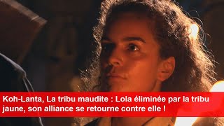 KohLanta La tribu maudite  Lola éliminée par la tribu jaune [upl. by Eelarak]