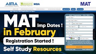 MBA MAT 2024  MAT In February Registration Started  Important Dates [upl. by Federico628]