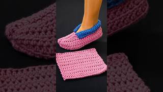 Simplest and fastest crochet slippers Miarti🧶 [upl. by Bourgeois]