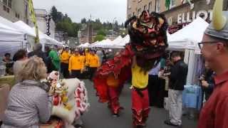 Dragons opening Astoria sunday market [upl. by Anitnauq]