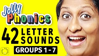 42 Letter Sounds for Kids  Groups 1  7 teacher online jollyphonics kids learning challenge [upl. by Rehpotsirc]