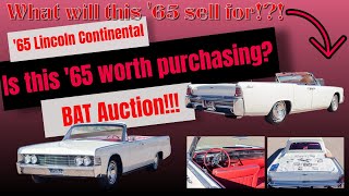 1965 Lincoln Continental Convertible  BAT ACTIVE Auction [upl. by Ellehcear]