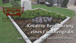 Grabbepflanzung Familiengrab Grobe Naturstein Gärtnerei Wosch Zossen [upl. by Nesyla876]