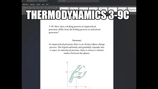 Thermodynamics 39C How does a boiling process at supercritical pressures differ from the boiling [upl. by Taran920]