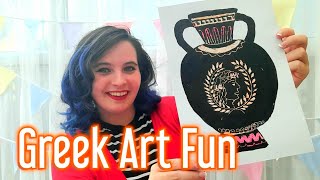 How to make Greek Scratch Art Pottery in Art Club with Miss Burford [upl. by Nolyaj732]