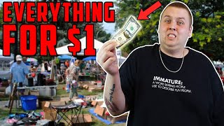 I Sold EVERYTHING I Had For 1 Swarmed At 1 Yard Sale Making Money At a Yard Sale [upl. by Atinar]