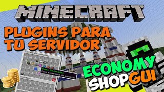 PLUGINS para tu SERVIDOR de Minecraft  ECONOMYSHOPGUI Tienda de Items [upl. by Magan]