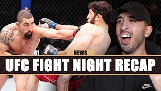 HUGE KNOCKOUT Robert Whittaker vs Ikram Aliskerov REACTION UFC Fight Night Recap  MMArcade News [upl. by Ruthann]