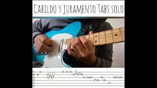 Cómo tocar el solo de Cabildo y Juramento de Conociendo Rusia  Guitar solo cover con tablatura [upl. by Halie]