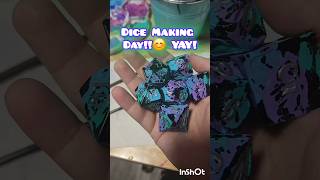 Dice Making Day Yay 🎨😊🎲 dicemaking dicemaker resin resindice dungeonsanddragons [upl. by Eiduam]