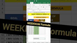 WEEKNUM Function in Excel  Excel Part  53 of Basic formula Series  Computer with Vishal [upl. by Neely]