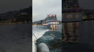 Cruise ship leaving the port of Naples Shore excursions port of Naples with Luca tour Guide [upl. by Wang]