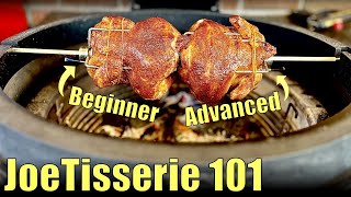 Perfect JoeTisserie chicken EASY amp the HARDish way  Kamado Joe 101 [upl. by Hgielrebmik732]