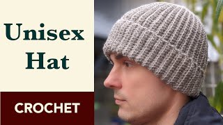 Crochet Hat for Adult Men amp Women Crochet Hook 45 mm Wool Yarn Crochet Beanie For Beginners [upl. by Betsy]