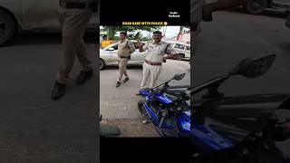 Road 🛣️ Rage With Police 👮 Police Pakad Liya 😟 bike rider police shorts ytshorts motovlog [upl. by Mosira759]