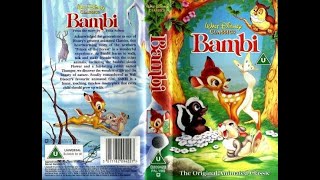 Walt Disney Bambi 1942Trailer VHS 1994 UKNow Available On Video [upl. by Enaitsirhc934]