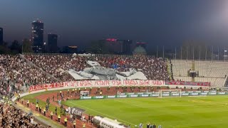 Red Star supporters choreography at 174th SERBIAN ETERNAL DERBY  2392024 [upl. by Ronnica305]