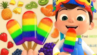 🌈Multicolored fruits popsicles Song  blueberries  kiwis  pineapple  EpicToonKids Rhymes amp Songs [upl. by Riek]