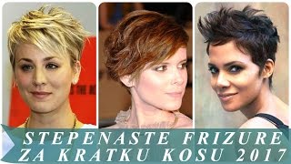 Stepenaste frizure za kratku kosu 2017 [upl. by Ocirnor700]