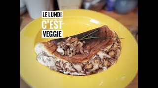 OMELETTE SOUFFLÉE AUX CHAMPIGNONS le lundi c’est veggie [upl. by Ettevi386]