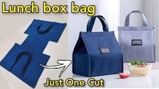 ⭐Lunch box bag making at home handbag bag cutting and stitching Zipper Handbagladies pursepouch [upl. by Shandeigh]