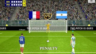 Argentina vs France Penalty Shootout 🥰  Kylian Mbappe vs Leo Messi 🔥 [upl. by Sanfred480]